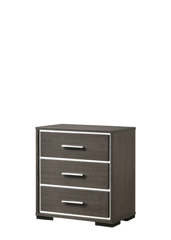 Escher Gray Oak Nightstand w/USB Dock image