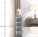 Noralie Mirrored & Faux Diamonds Accent Candleholder