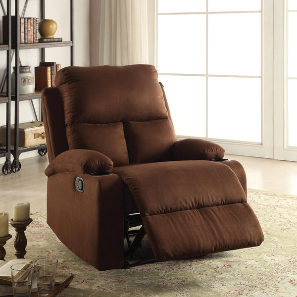 Rosia Chocolate Microfiber Recliner (Motion) image