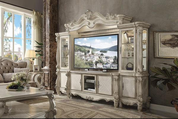 Versailles Bone White Entertainment Center (Side Piers & Bridge) image