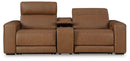 Magic Man Power Reclining Sectional Loveseat with Console