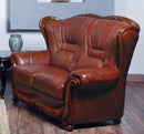ESF Furniture 100 Loveseat in Chestnut Brown