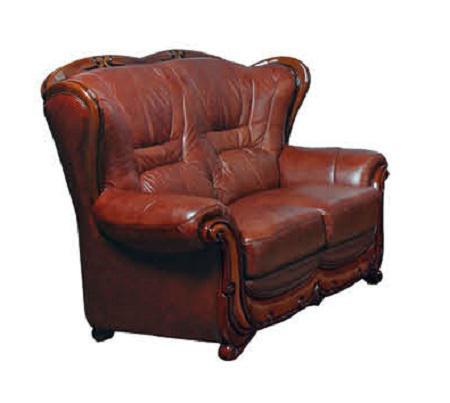 ESF Furniture 100 Loveseat in Chestnut Brown