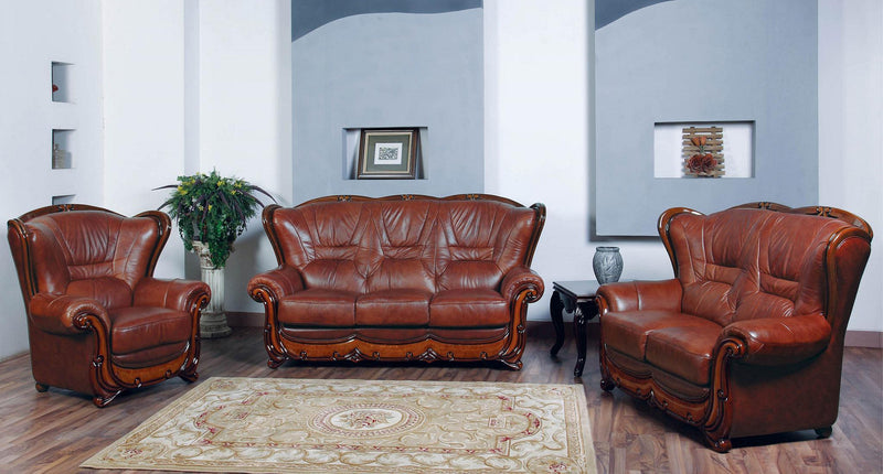 ESF Furniture 100 Living Room Chair in Chestnut Brown