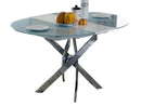 ESF Furniture 2303 Dining Table w/ Extension in Chrome