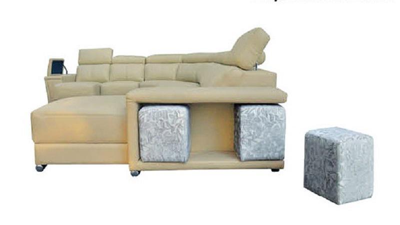 ESF Furniture 8312 Right Sectional w/Sliding Seat in Beige