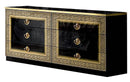 ESF Furniture Aida Double Dresser in Black w/ Gold