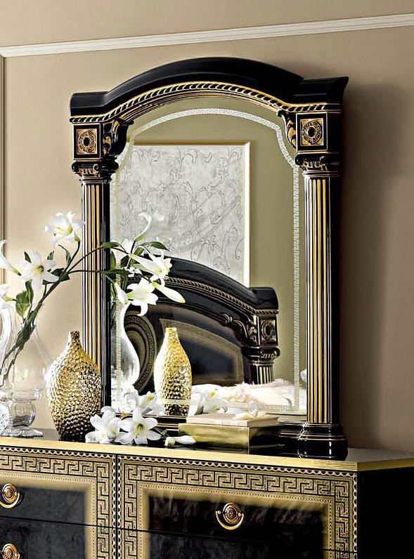 ESF Furniture Aida Mirror in Black w/ Gold