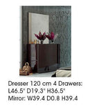 ESF Furniture Barcelona Mirror in Dark Brown