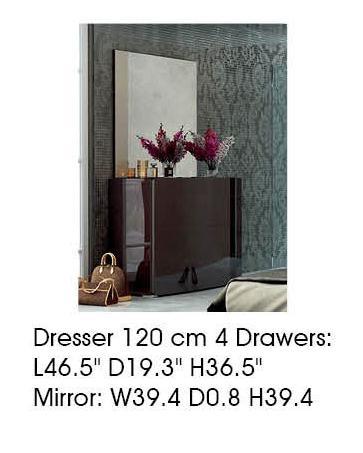 ESF Furniture Barcelona Mirror in Dark Brown