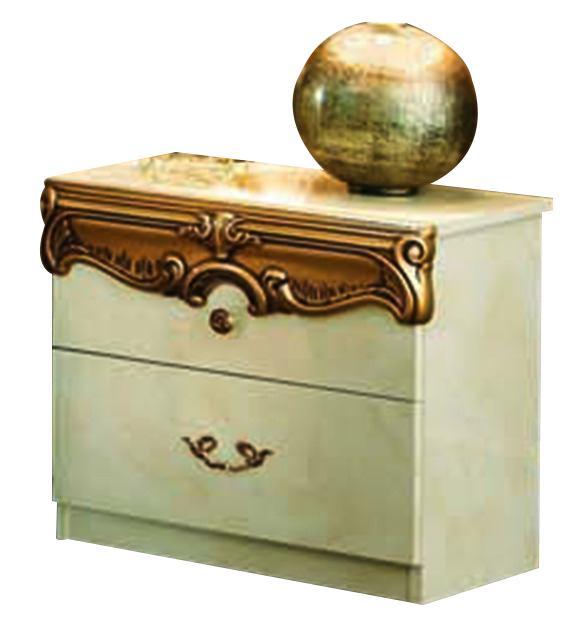 ESF Furniture Barocco Nightstand in Ivory w/ Gold image
