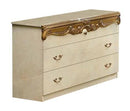 ESF Furniture Barocco Single Dresser in Ivory w/ Gold