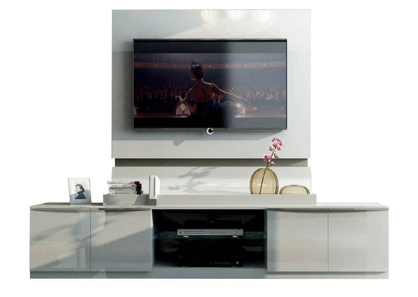 ESF Furniture Granada TV Base with Panel in White image