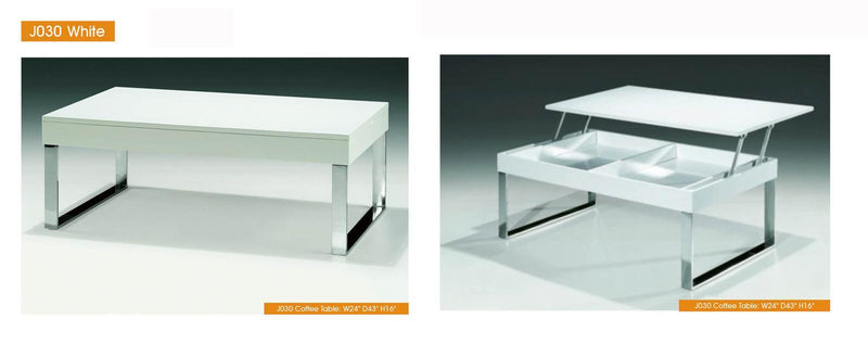 ESF Furniture J030 Coffee Table in White
