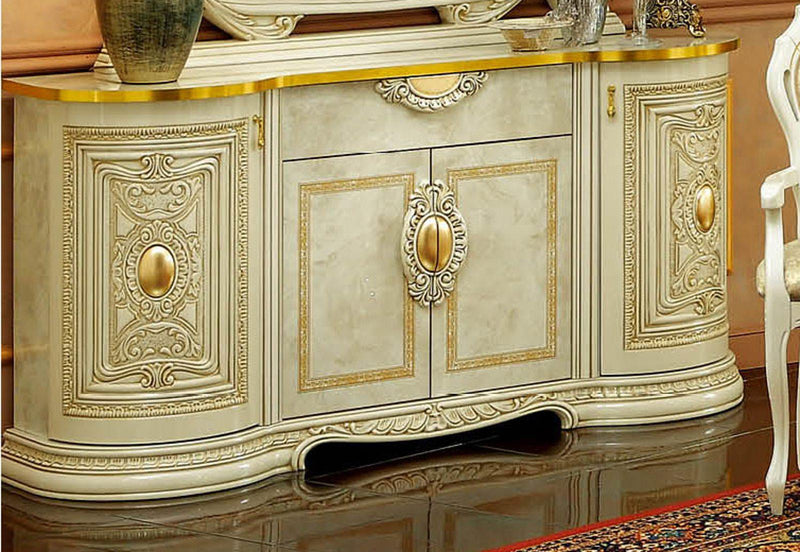 ESF Furniture Leonardo 4-Door Buffet in Ivory