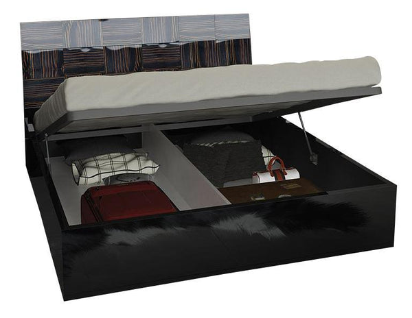 ESF Furniture Marbella King Platform with Storage Bed in Black image