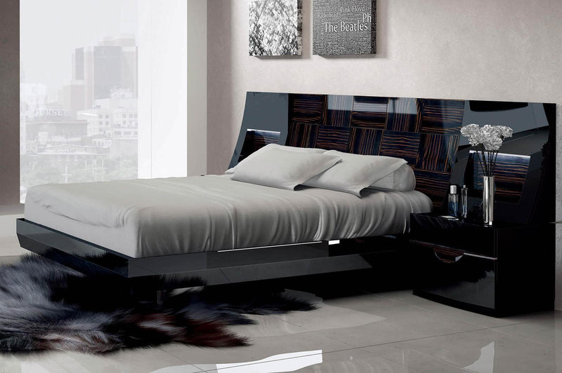 ESF Furniture Marbella King Platform Bed in Black
