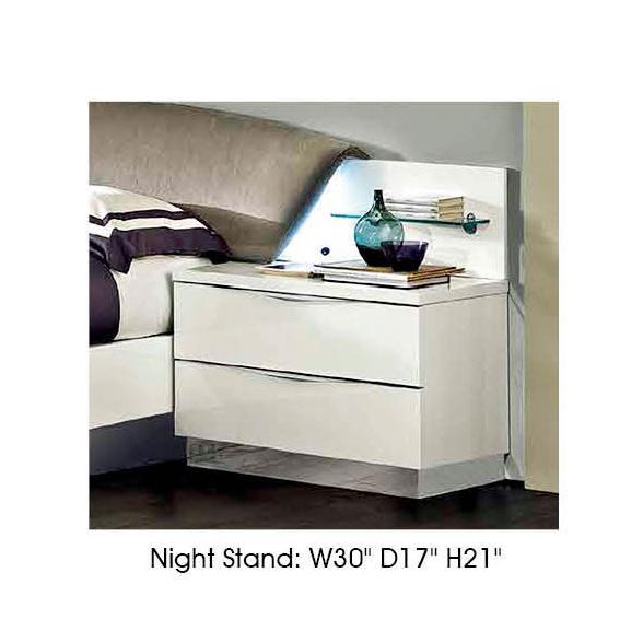ESF Furniture Onda 2 Drawer Nightstand in White image