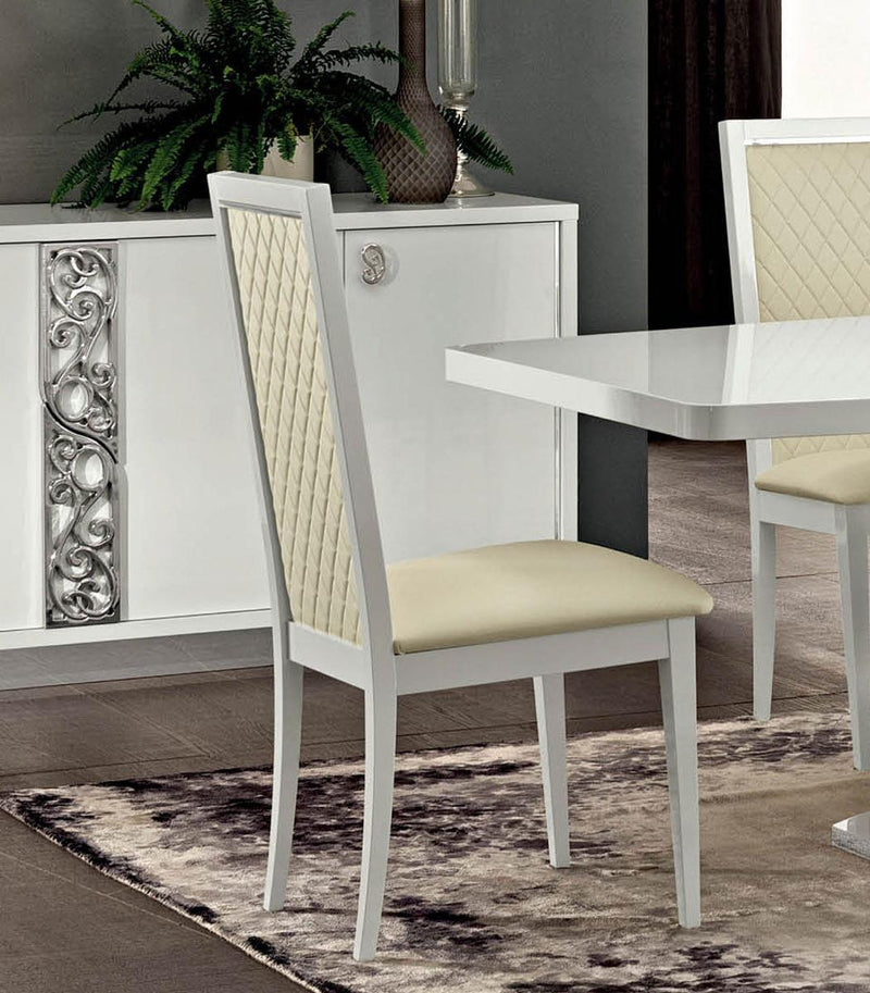 ESF Furniture Roma Side Chair in White (Set of 2)
