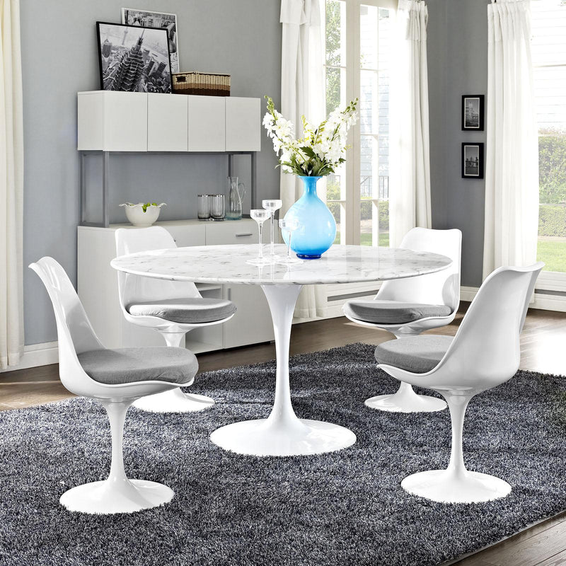 Lippa 54" Round Artificial Marble Dining Table