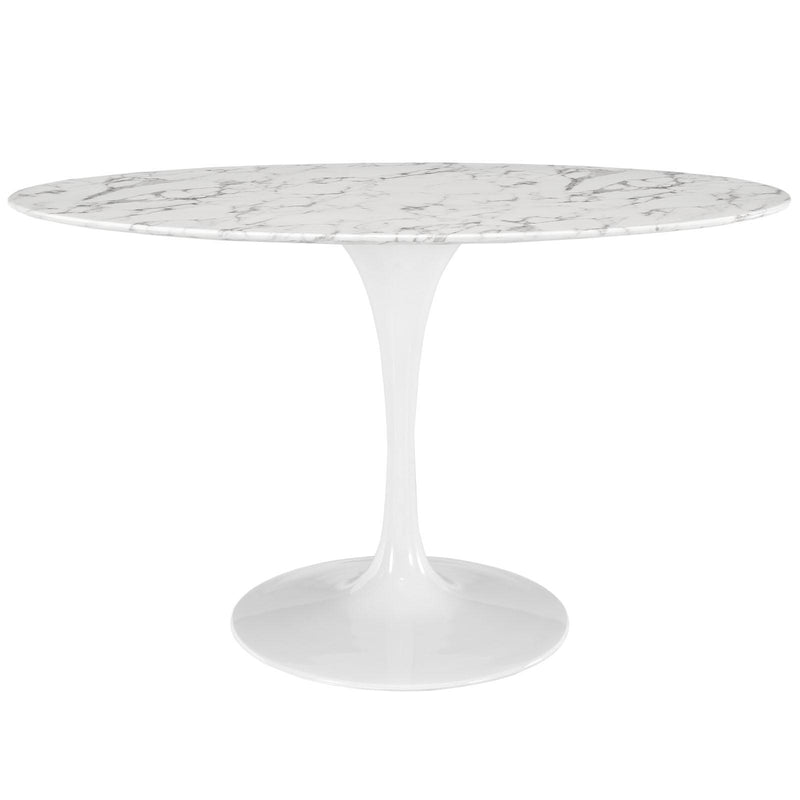 Lippa 54" Oval Artificial Marble Dining Table image