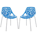 Stencil Dining Side Chair Plastic Set of 2