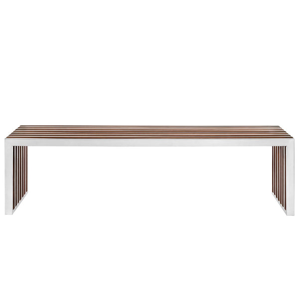 Gridiron Large Wood Inlay Bench