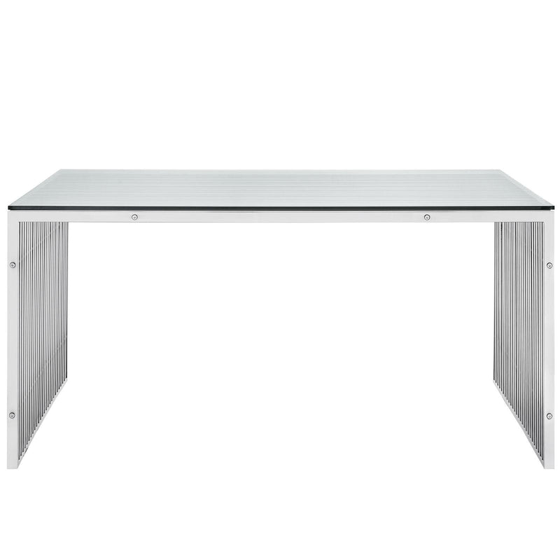 Gridiron Stainless Steel Rectangle Dining Table