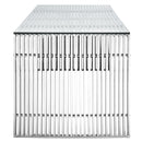 Gridiron Stainless Steel Rectangle Dining Table