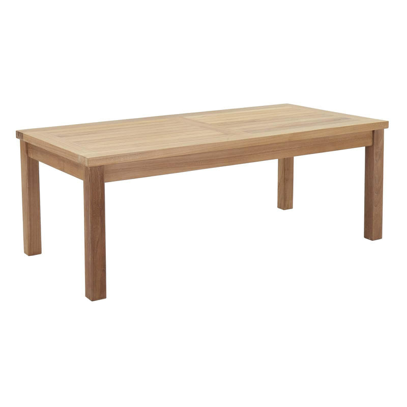 Marina Outdoor Patio Teak Rectangle Coffee Table image