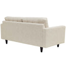 Empress Upholstered Fabric Loveseat