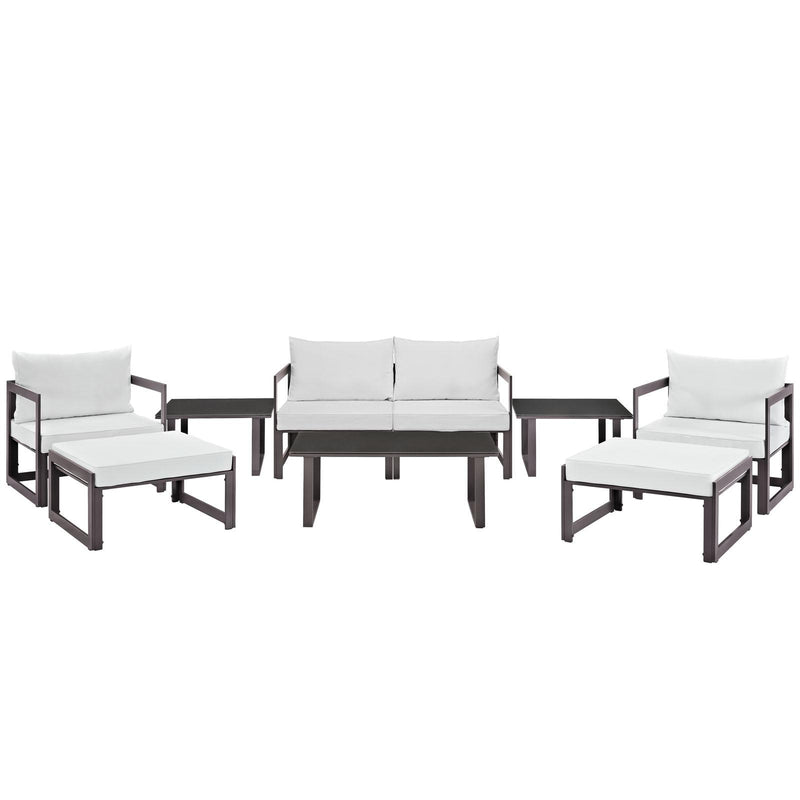 Fortuna 9 Piece Outdoor Patio Sectional Sofa Set