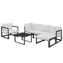 Fortuna 6 Piece Outdoor Patio Sectional Sofa Set