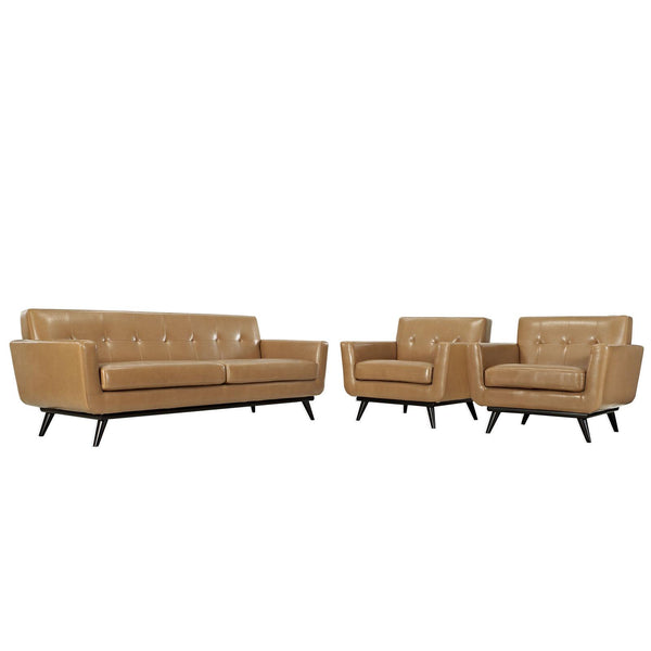 Engage 3 Piece Leather Living Room Set image