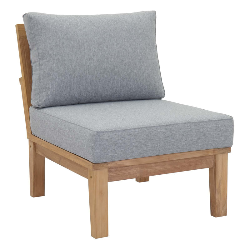 Marina Armless Outdoor Patio Teak Sofa image