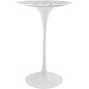 Lippa 28" Round Artificial Marble Bar Table