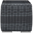 Summon Outdoor Patio Glass Top Side Table