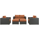 Sojourn 5 Piece Outdoor Patio Sunbrella� Sectional Set