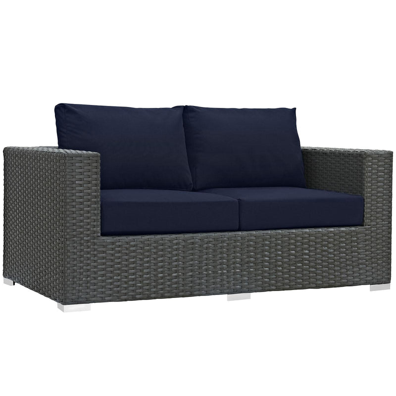 Sojourn 8 Piece Outdoor Patio Sunbrella� Sectional Set