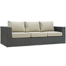 Sojourn 3 Piece Outdoor Patio Sunbrella� Sectional Set
