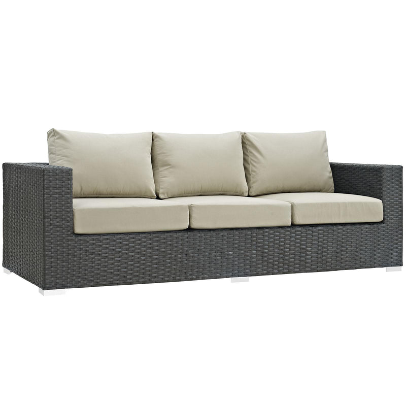 Sojourn 3 Piece Outdoor Patio Sunbrella� Sectional Set