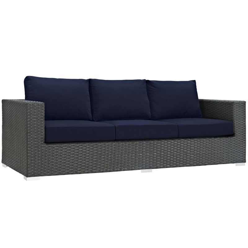 Sojourn 3 Piece Outdoor Patio Sunbrella� Sectional Set