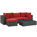 Sojourn 5 Piece Outdoor Patio Sunbrella� Sectional Set