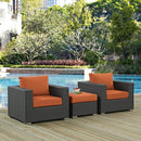 Sojourn 3 Piece Outdoor Patio Sunbrella� Sectional Set