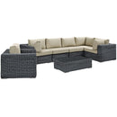 Summon 7 Piece Outdoor Patio Sunbrella� Sectional Set