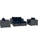 Summon 5 Piece Outdoor Patio Sunbrella� Sectional Set