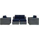 Summon 5 Piece Outdoor Patio Sunbrella� Sectional Set