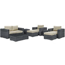 Summon 8 Piece Outdoor Patio Sunbrella� Sectional Set