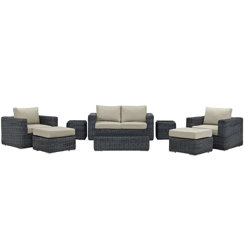 Summon 8 Piece Outdoor Patio Sunbrella� Sectional Set