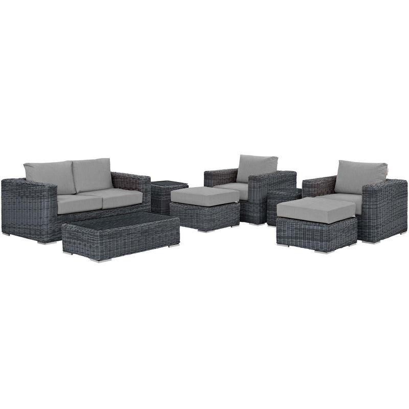 Summon 8 Piece Outdoor Patio Sunbrella� Sectional Set